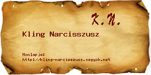 Kling Narcisszusz névjegykártya