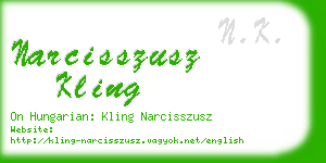 narcisszusz kling business card